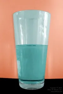 In the glass half full or half empty metaphor, people who see it as half empty are more likely to get more water.