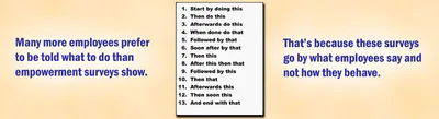 Many Employees Like Being Told What To Do